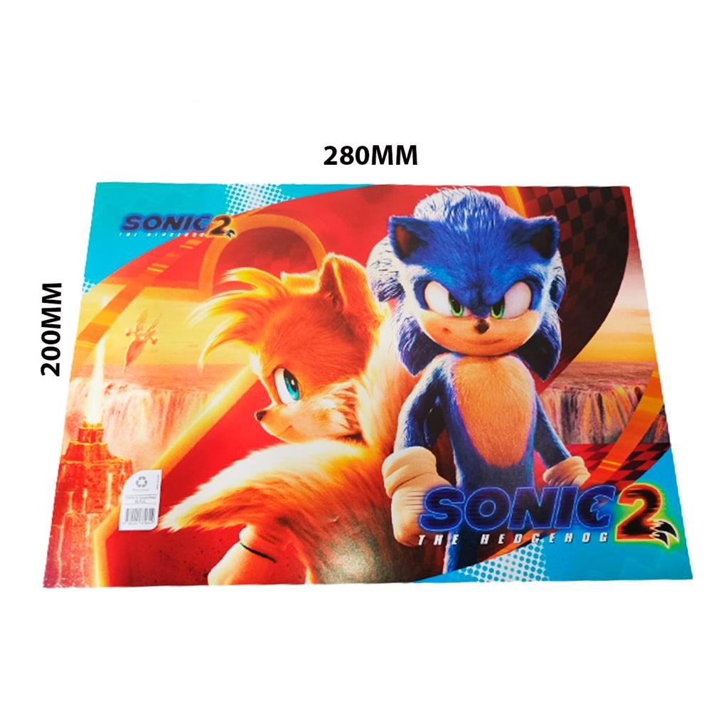 Capa P/Caderno 96/Folhas Sonic C/40