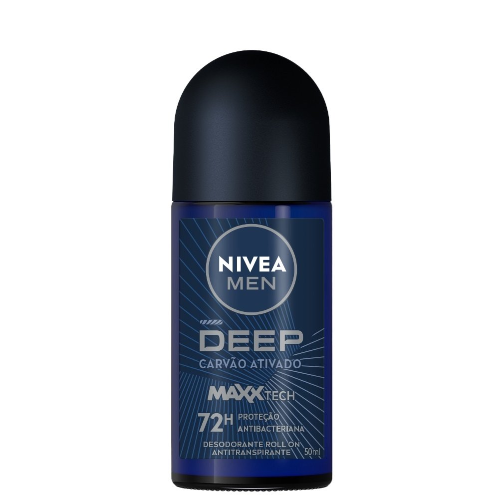 Desodorante Roll-On Nivea Masculino Deep Carvão Ativado 50ml