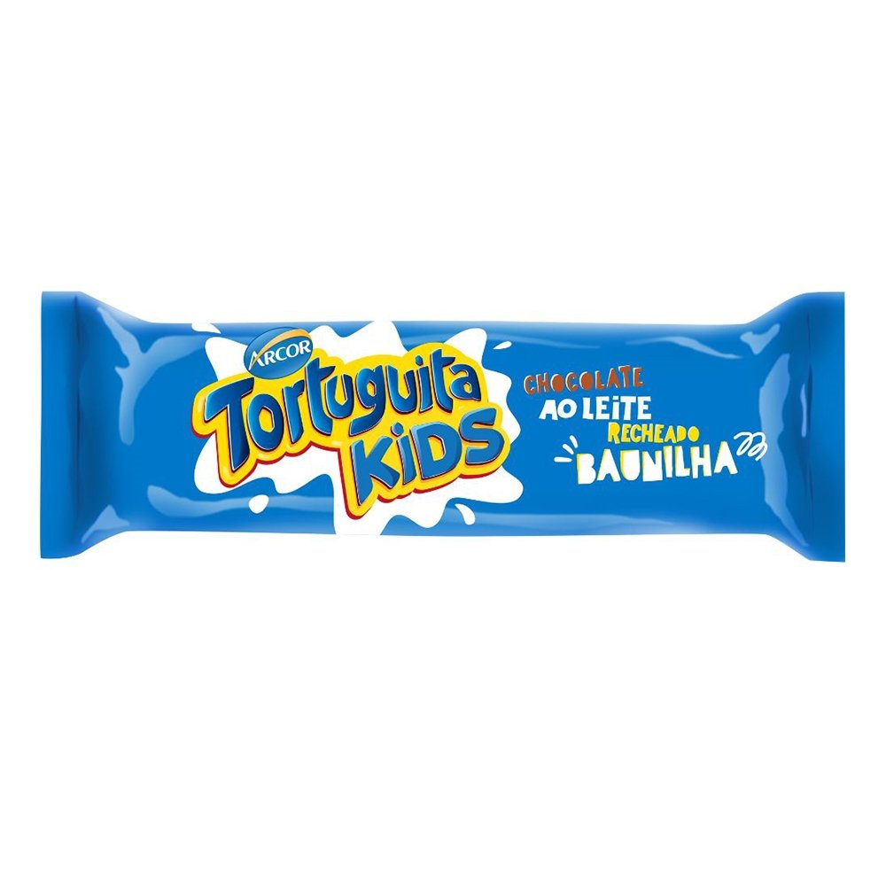 Chocolate Arcor Tablete Tortuguita Kids Baunilha 12,5g - Embalagem com 24 Unidades
