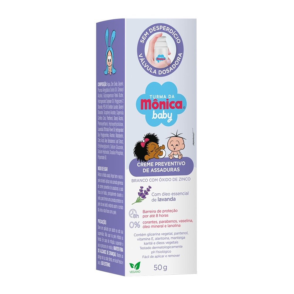 Creme para Assadura Turma da Mônica Baby Preventivo Lavanda 50g