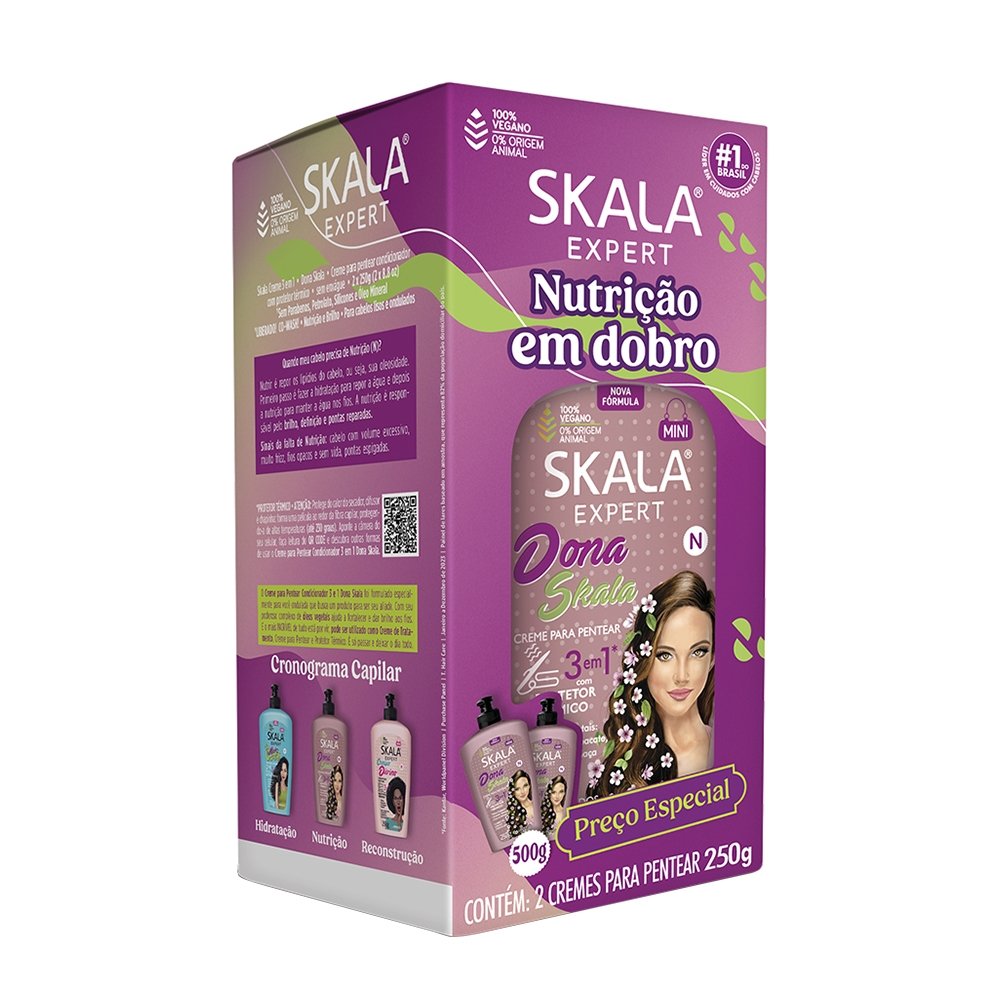 Creme para Pentear Skala Dona Skala 250g - Embalagem com 2 Unidades