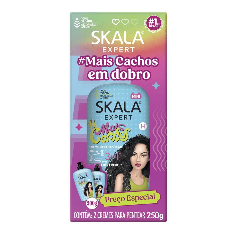 Kit Creme Pentear Skala Mais Cachos 2x250G