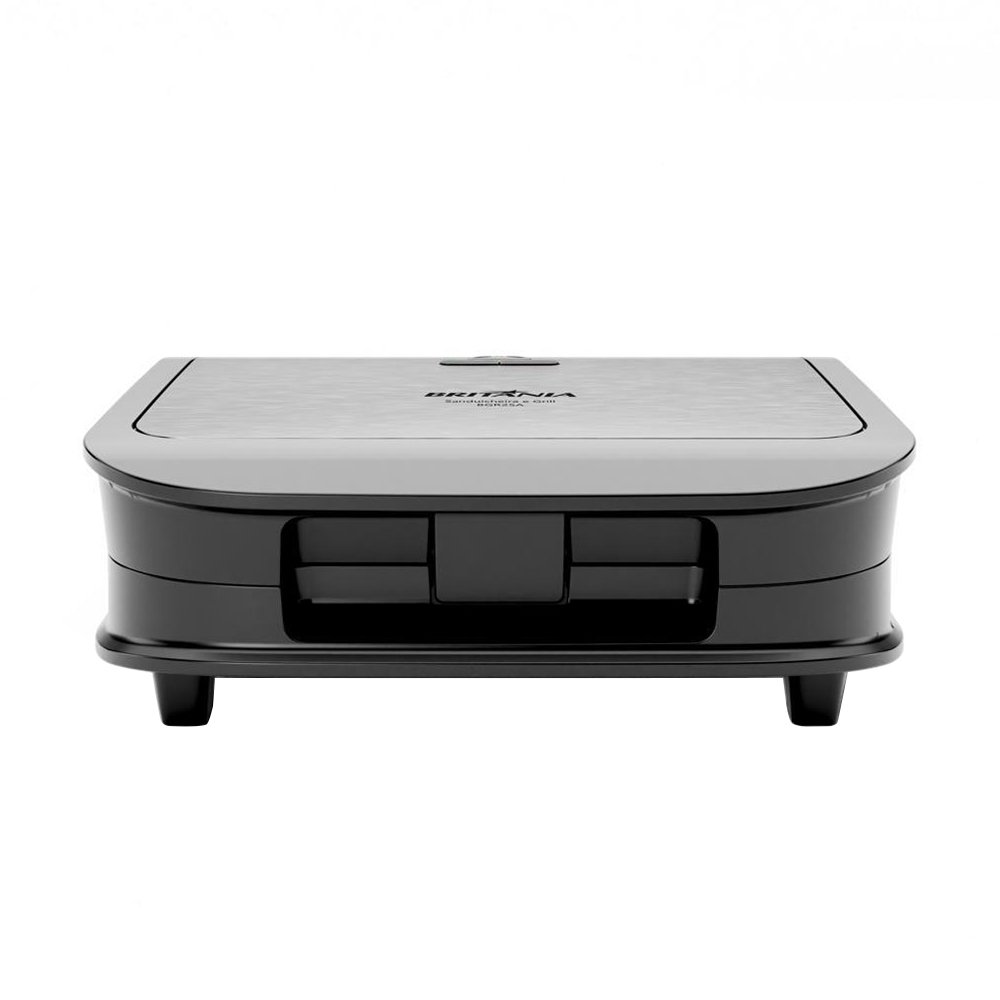 Sanduicheira/Grill Britânia BGR25A - 2 Em 1, 750W, Preto/Inox, 220V
