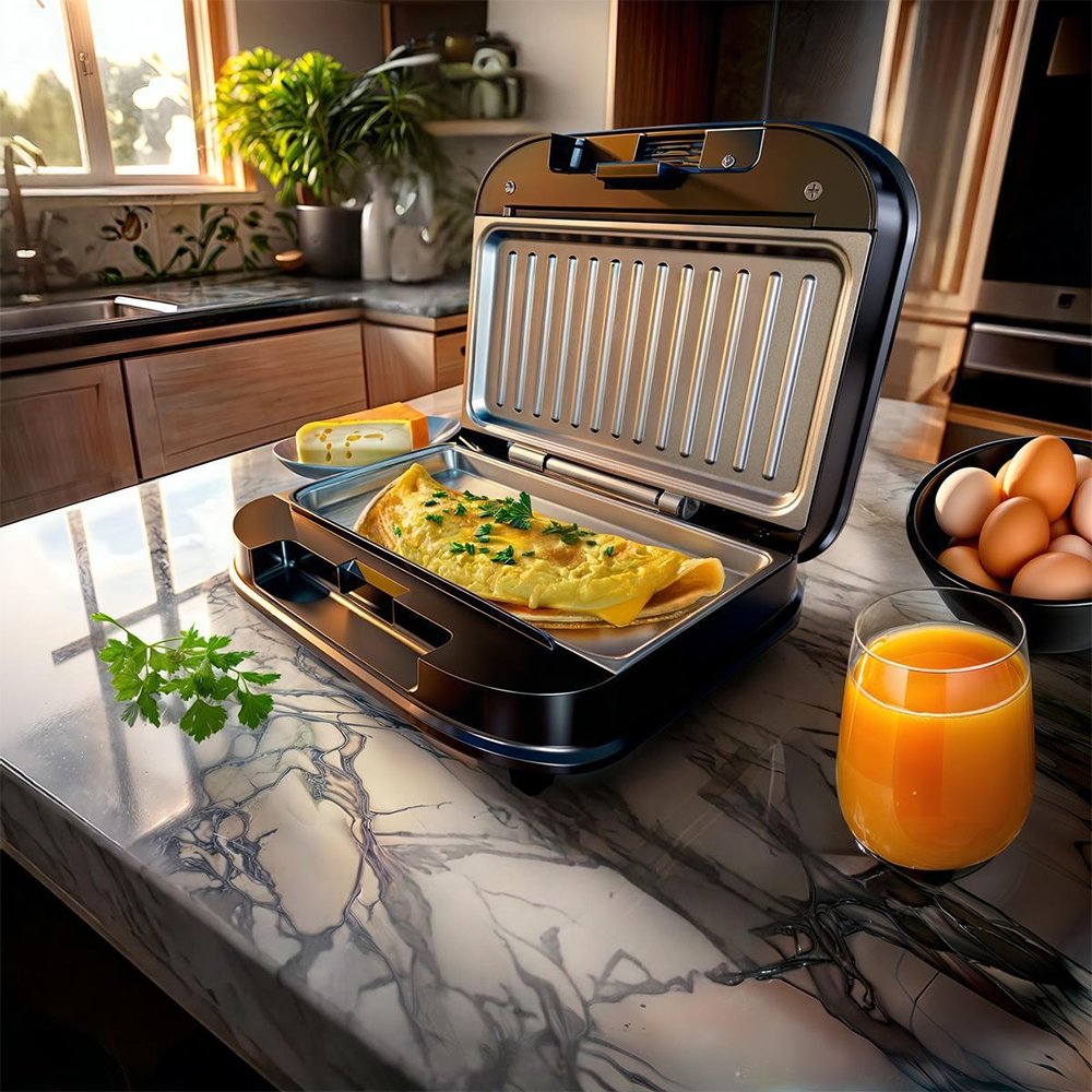 Sanduicheira/Grill Britânia BGR25A - 2 Em 1, 750W, Preto/Inox, 220V