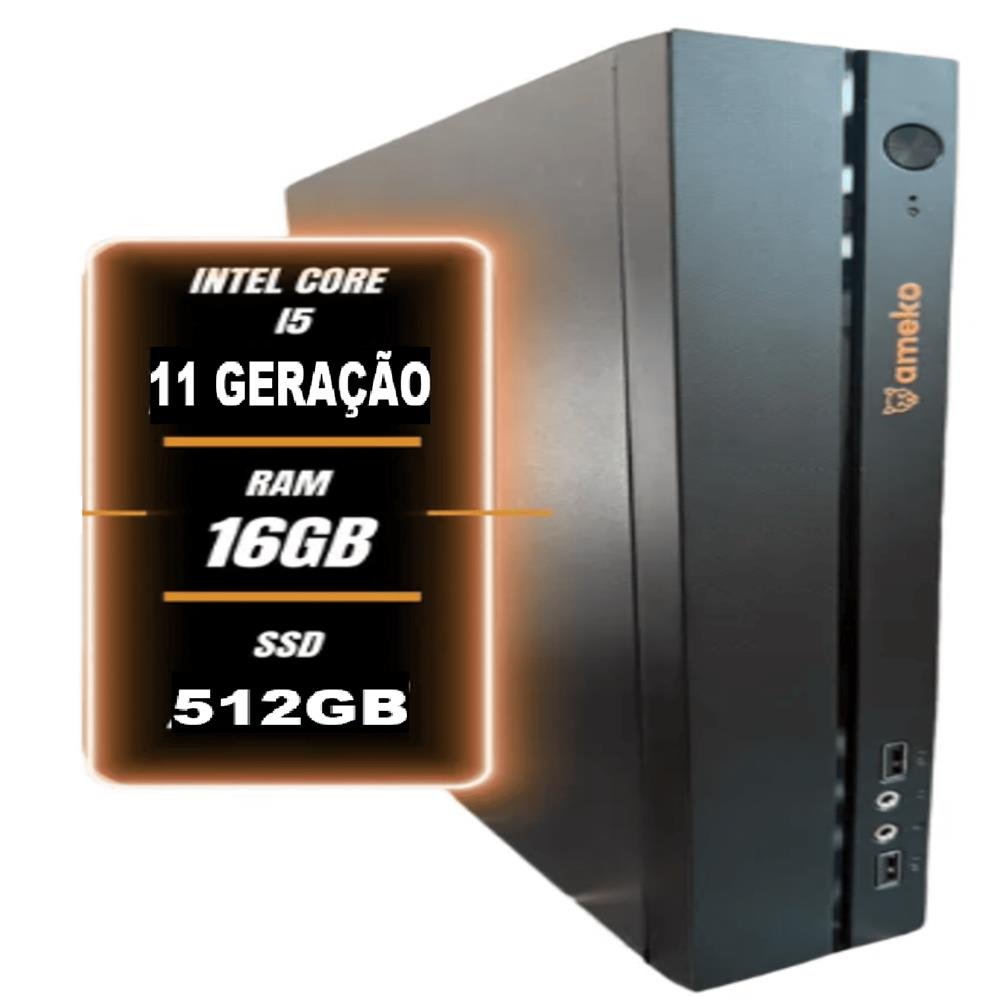 Computador Ameko Slim Processador Intel i5 11 geração 16gb 512ssd