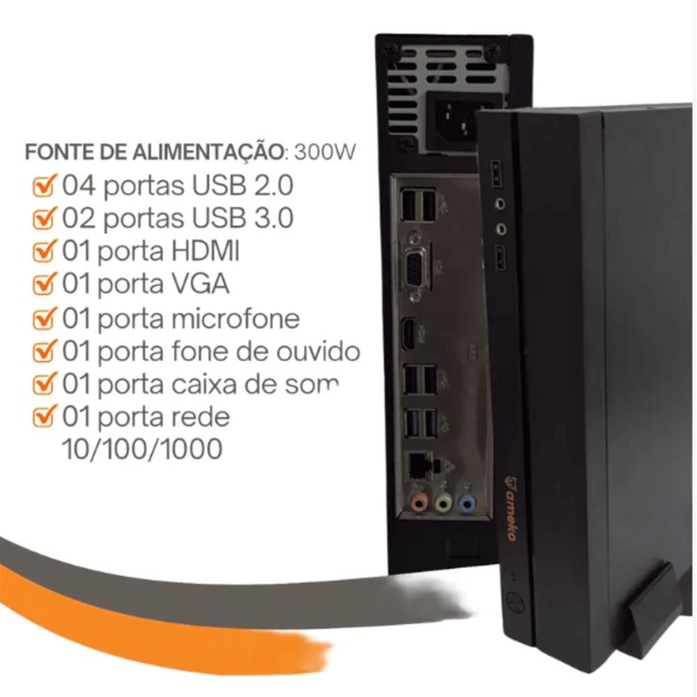 Computador Ameko Slim Processador Intel i7 11 geração 16gb 512ssd