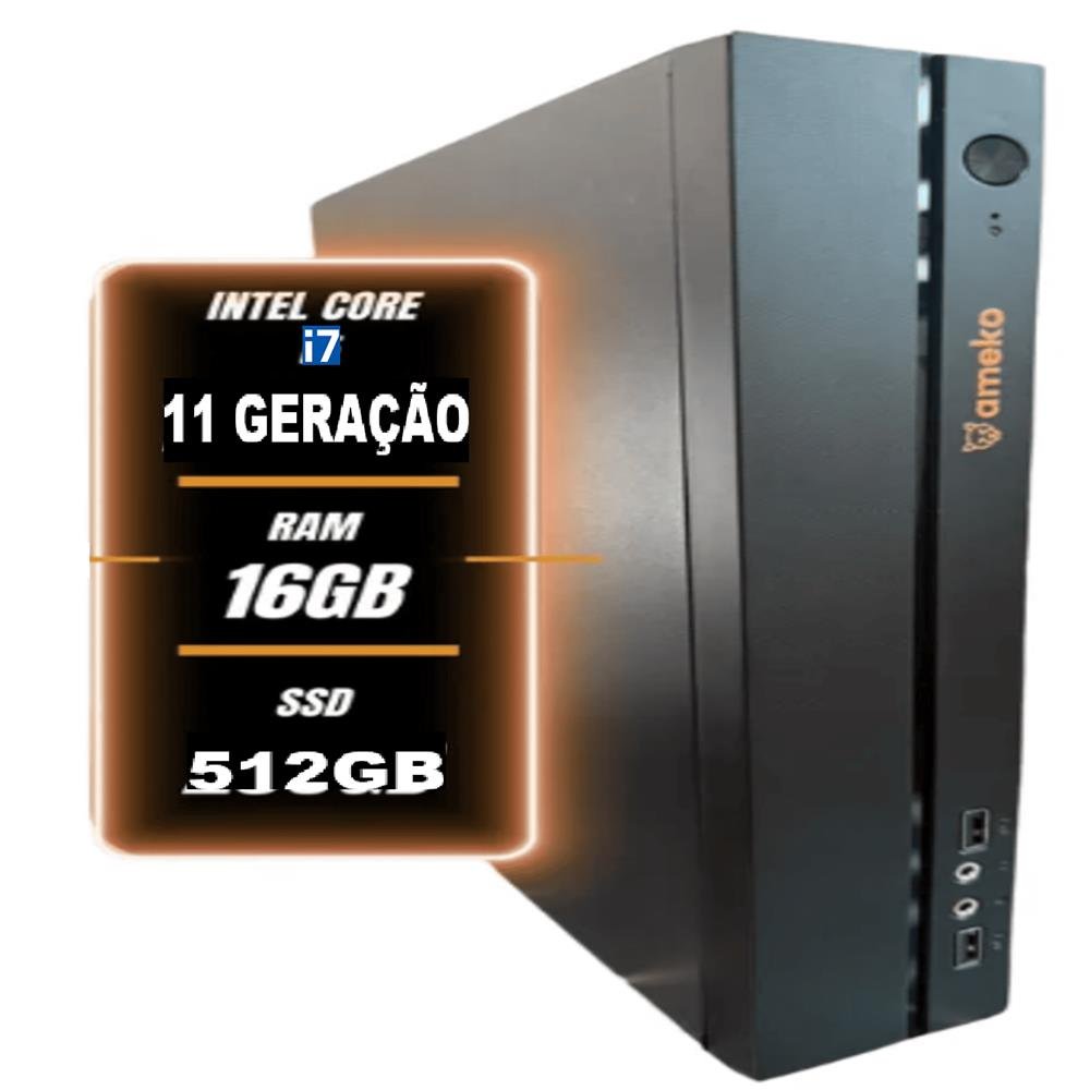 Computador Ameko Slim Processador Intel i7 11 geração 16gb 512ssd