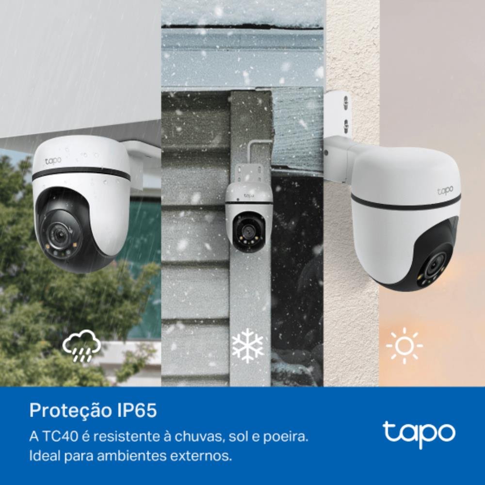 Câmera de Segurança Wi-Fi Externa 360º 1080p Full HD - TC40 (BR)