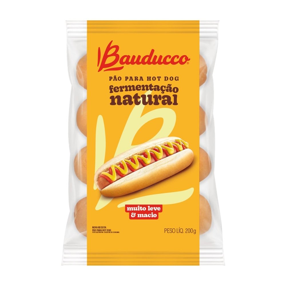 Pão Para Hot Dog Bauducco 200g - Embalagem com 9 Unidades