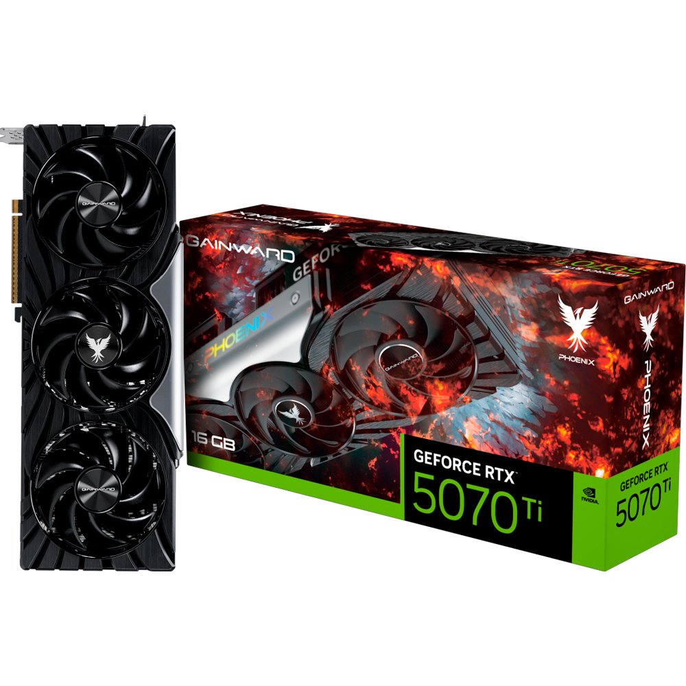Placa de Video RTX 5070 TI 16GB Phoenix GDDR7 256BITS Gainward - NE7507T019T2-GB2031X