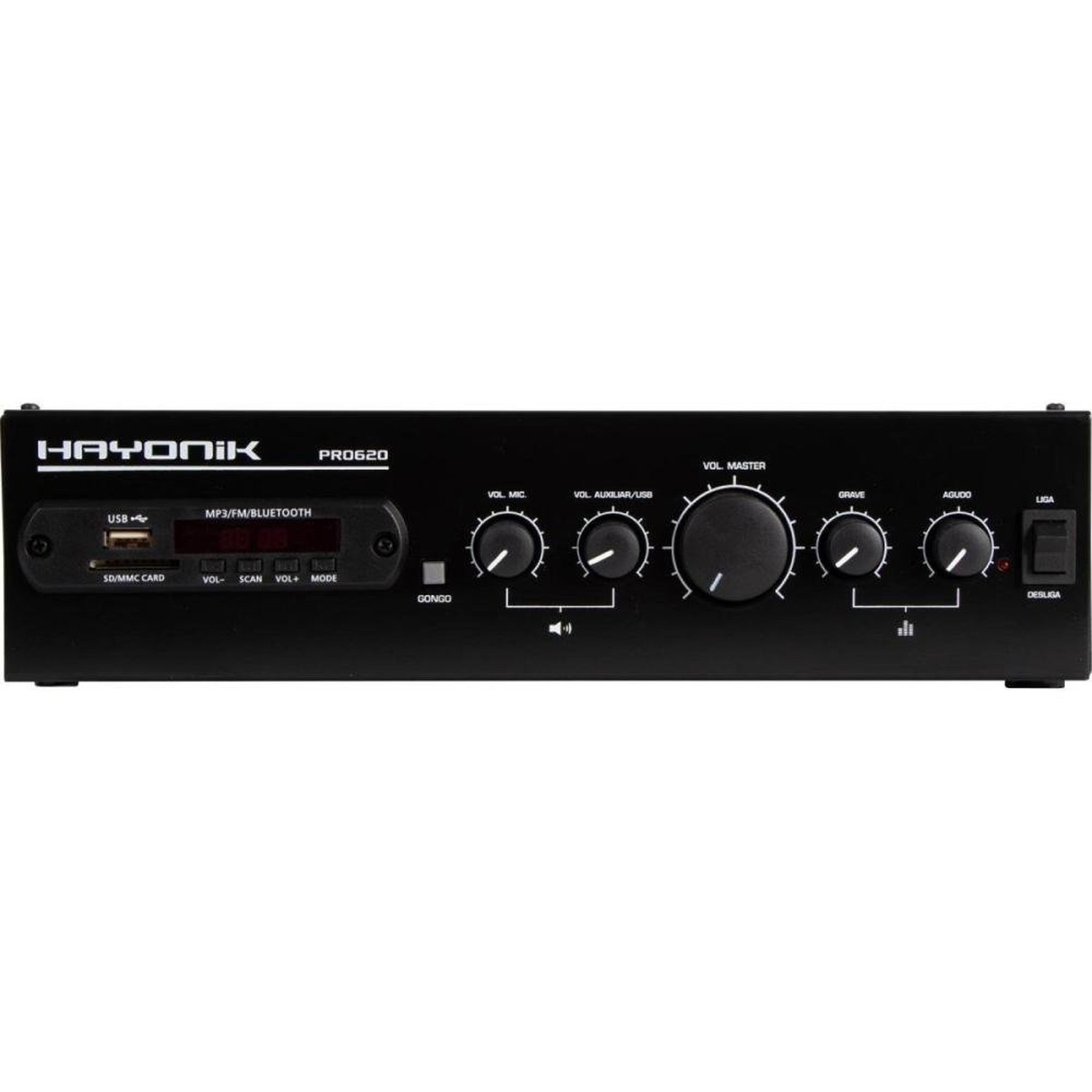 Amplificador Hayonik Pro620 100W Rms Com Gongo Un.Venda: Pc/1