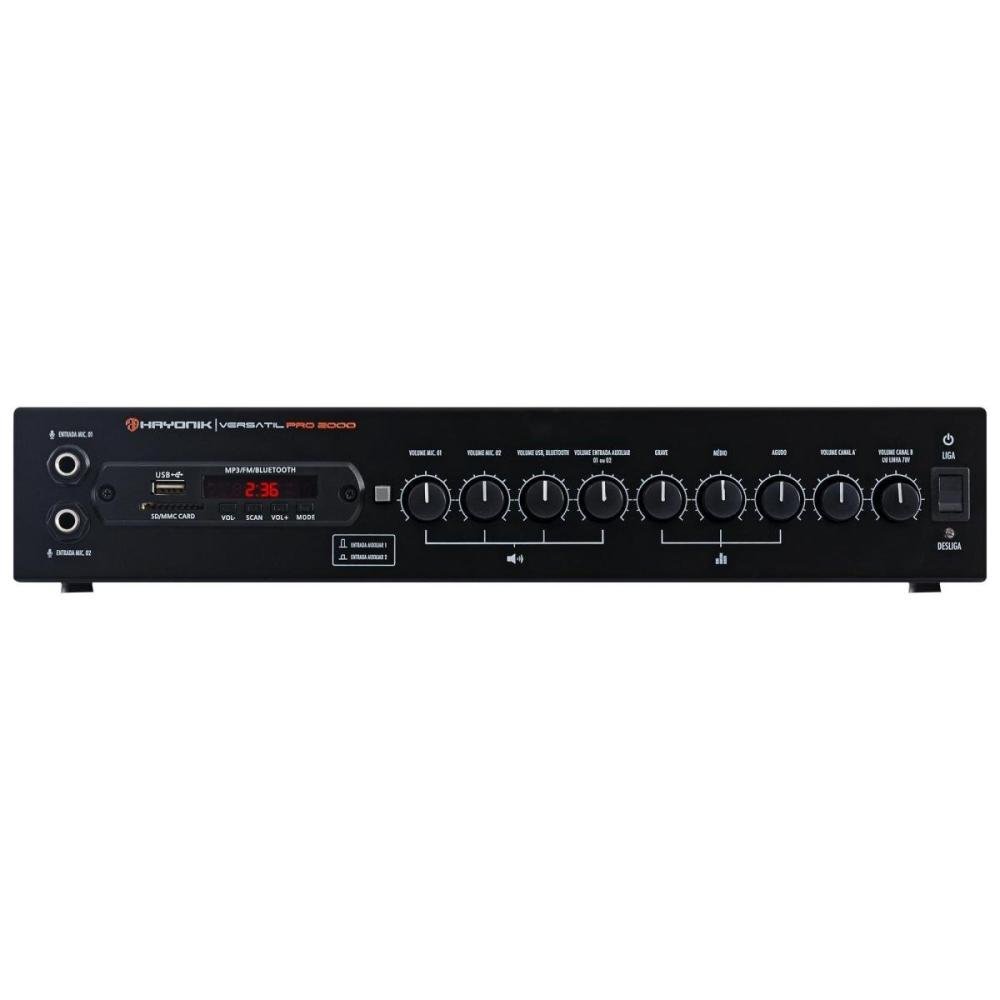 Amplificador Hayonik PRO2000 200W RMS Un.Venda: PC/1