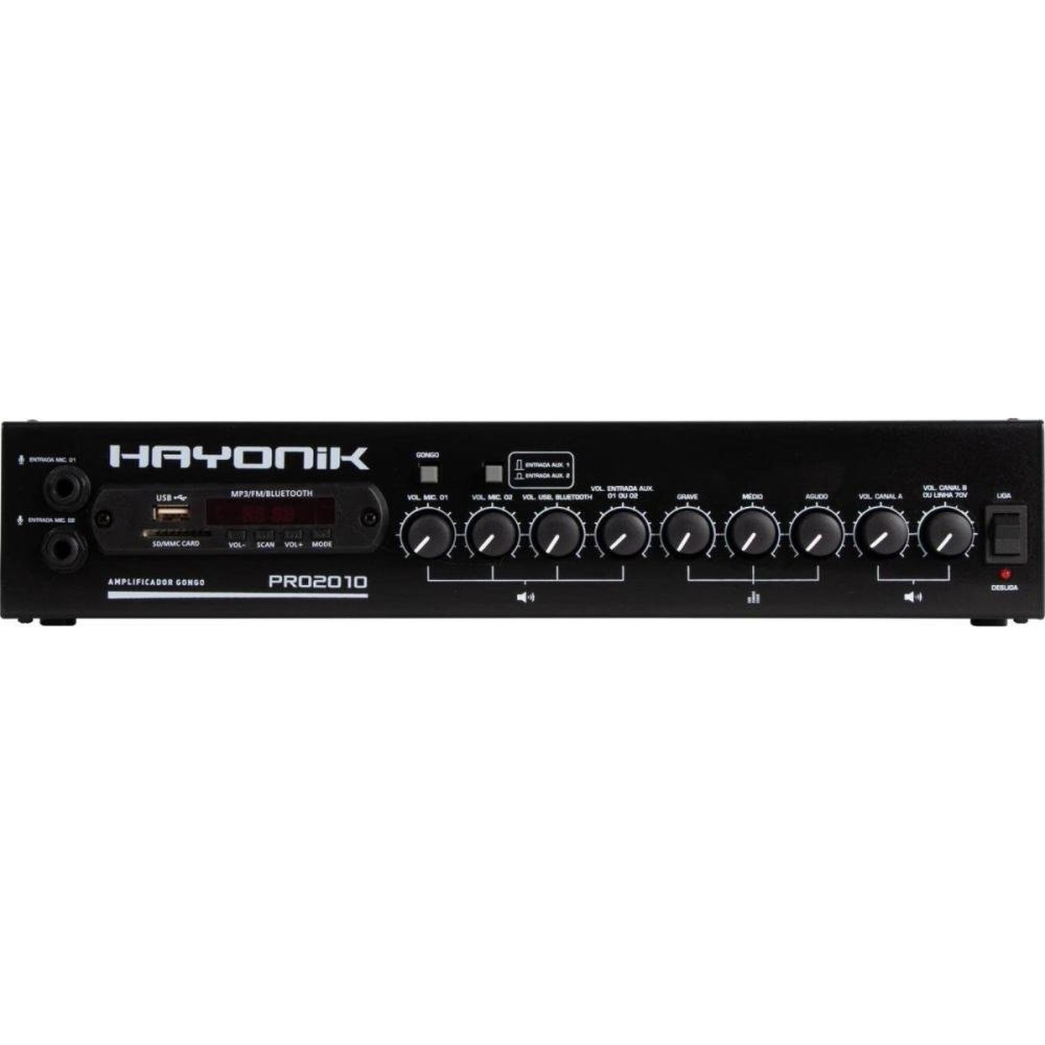 Amplificador Hayonik Pro2010 200W Rms Com Gongo Un.Venda: Pc/1