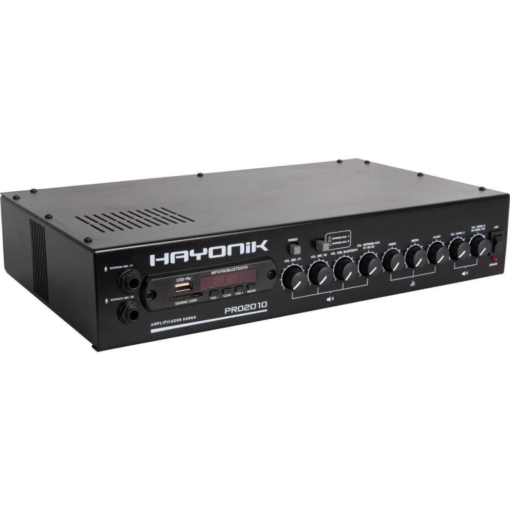 Amplificador Hayonik PRO2010 200W RMS Com Gongo Un.Venda: PC/1