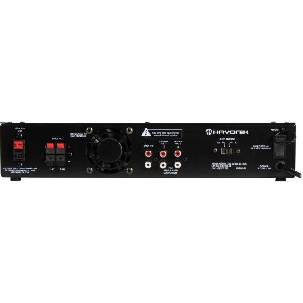 Amplificador Hayonik PRO2010 200W RMS Com Gongo Un.Venda: PC/1