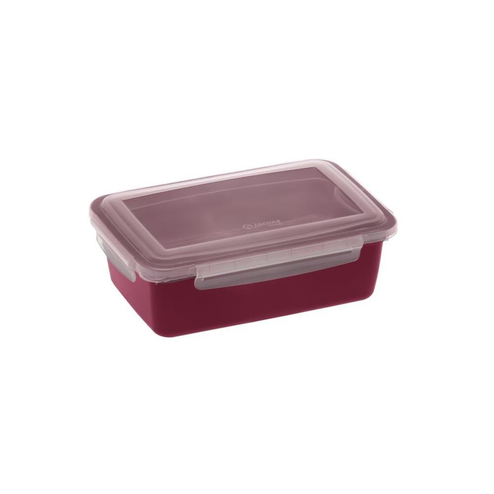 Pote Plástico Eazy Lock Retangular Baixo 1,1L Jaguar - Verde, Vinho, Azul