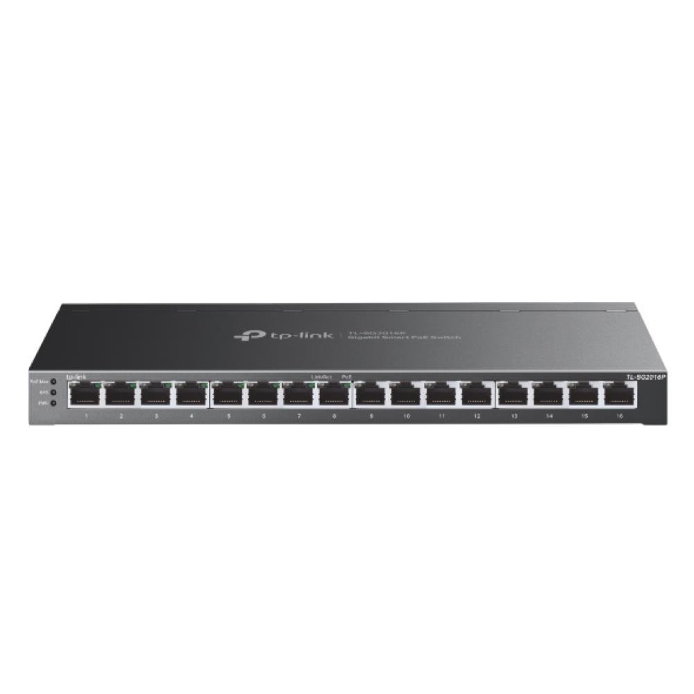 Switch Tp-Link 16 Portas Gigabit Jetstream 8 Portas Poe+ Versão 1.0 - Tl-Sg2016p