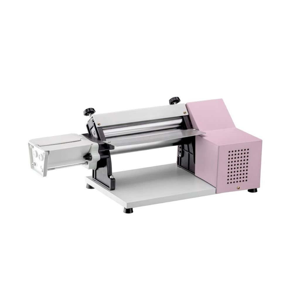 Laminador para Massas Elétrico 28cm Rosa 127V com Cortador de Talharim
