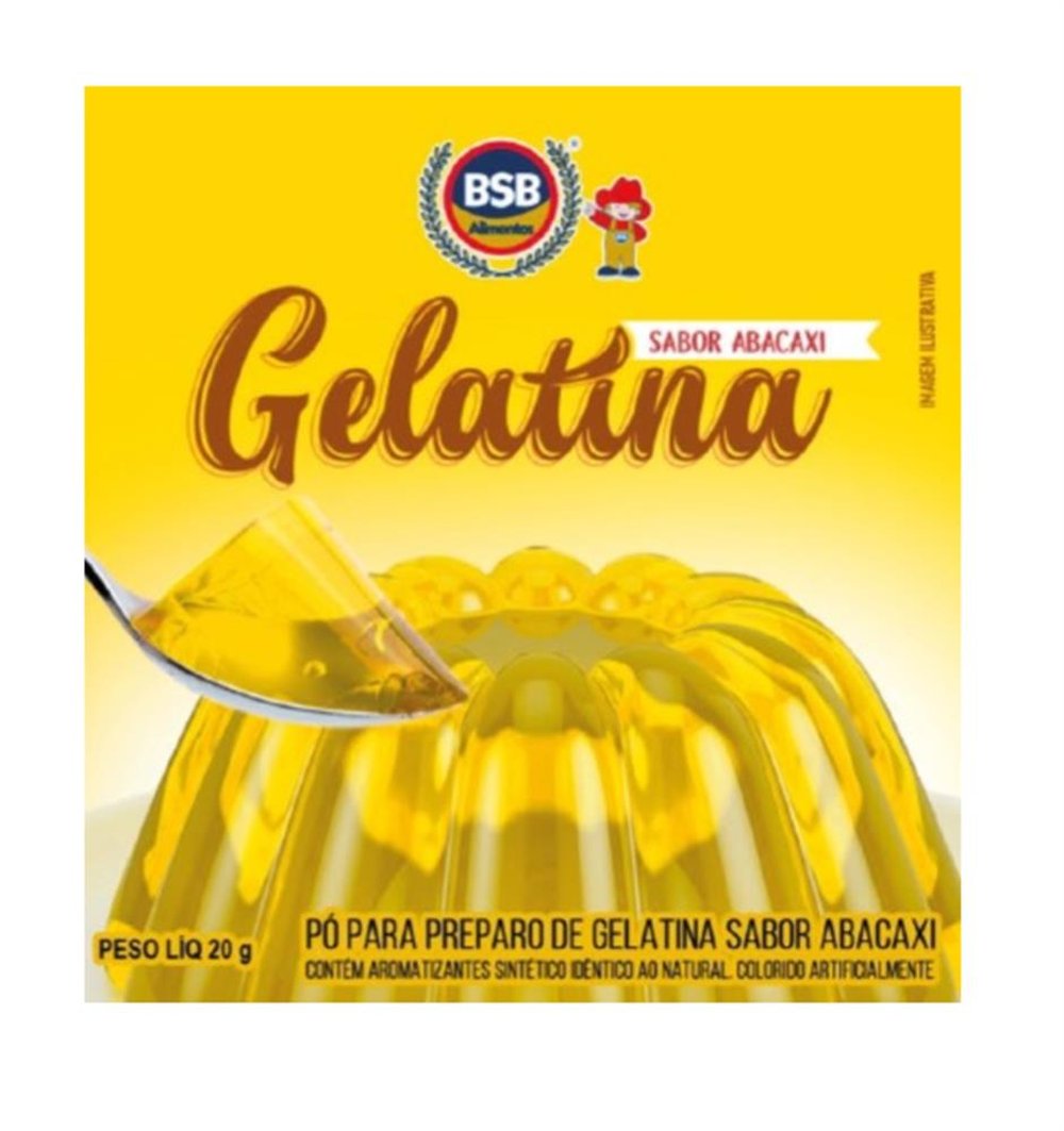 Gelatina Sabor Abacaxi Bsb 36x20g