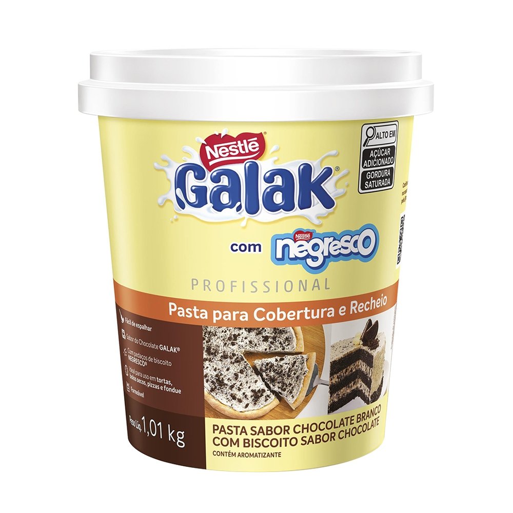 Pasta Nestlé Galak Com Negresco Cremosa Pote 1,01kg