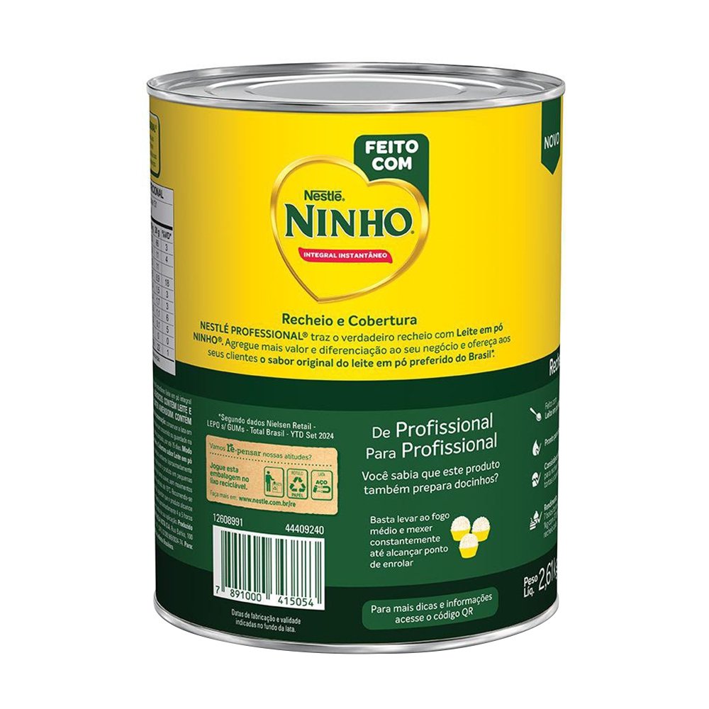 Ninho Nestlé para Recheio e Cobertura Lata 2,61Kg