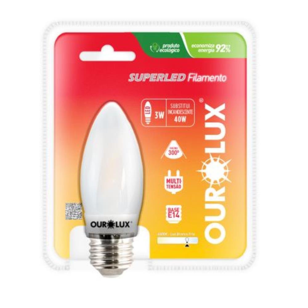 Superled Vela Filamento Fosca E27 3W BIV 6000K
