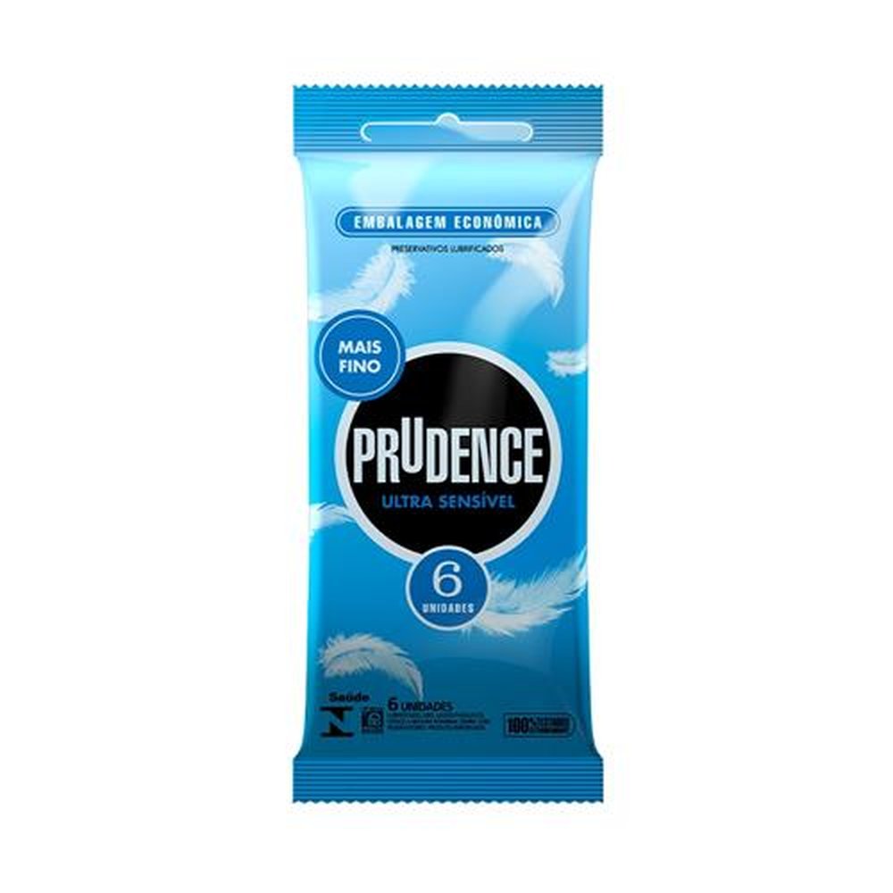 Preservativo Prudence Ultra Sensivel Extra Fino 6 Unidades
