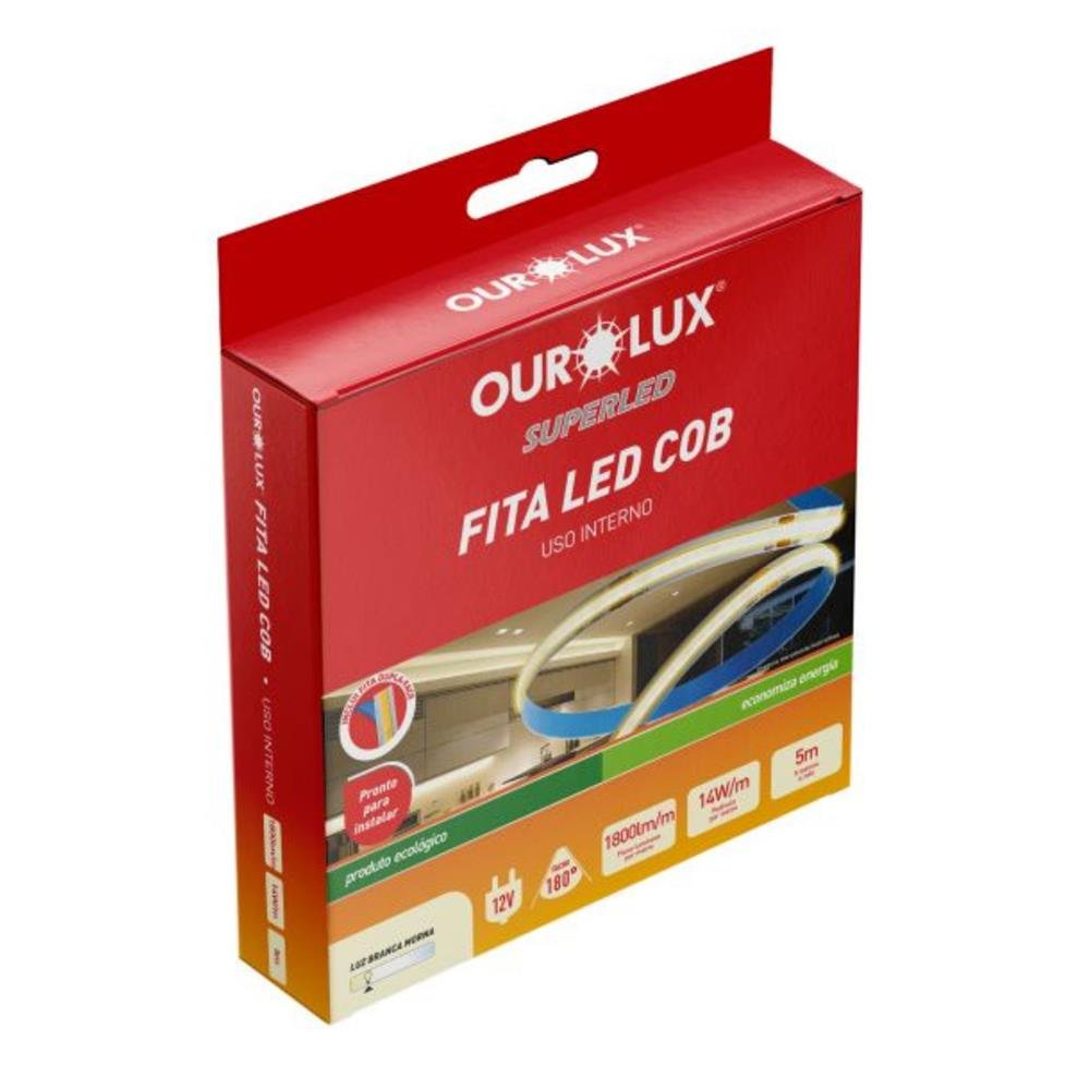 Fita Led 14W/M 12V 5M IP20 COB 3000K