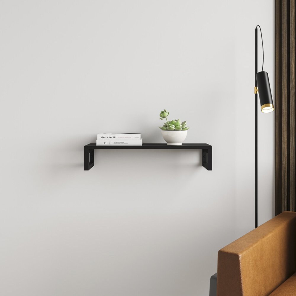 Suporte Industrial Brasforma 1 Prateleira com Suporte Preto 60x20cm