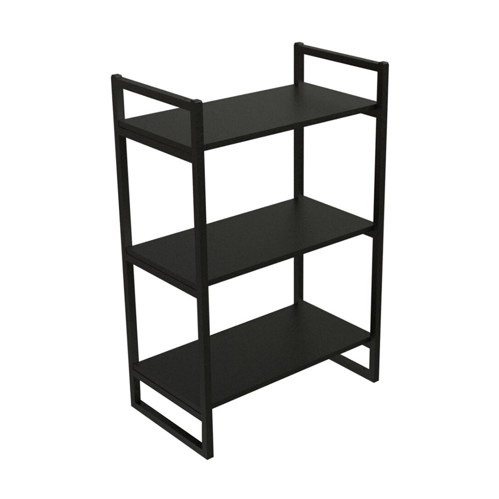 Estante Industrial Brasforma 3 Prateleiras Com Suporte Preto 60x30cm