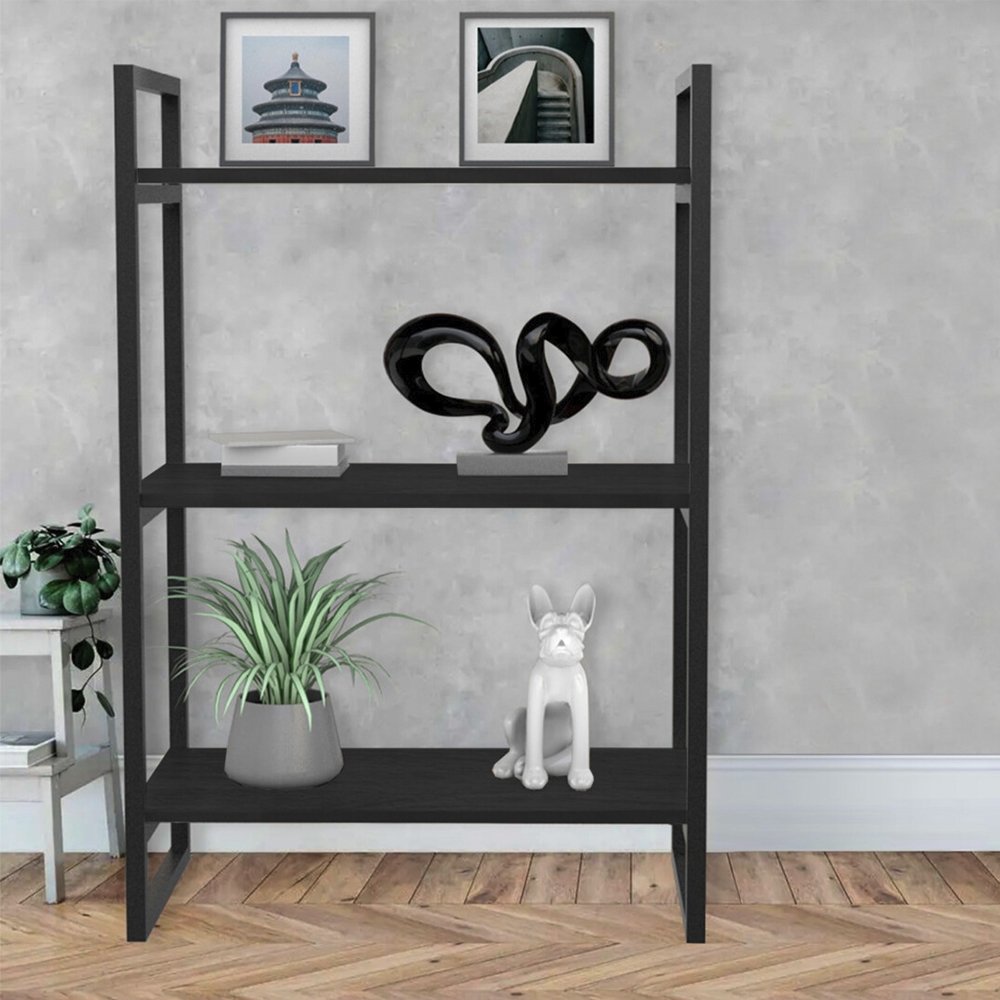 Estante Industrial Brasforma 3 Prateleiras Com Suporte Preto 60x30cm