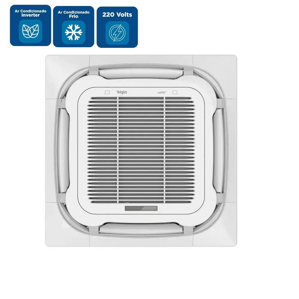 Ar Condicionado Split Cassete 4 Vias Inverter Elgin 24000 BTU/h Frio Plus Monofásico 45KDFI24C2NA ¿ 220 Volts