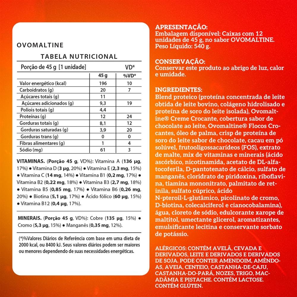 Protein Crisp Bar Ovomaltine® 12 Und Ovomaltine - 12 Un