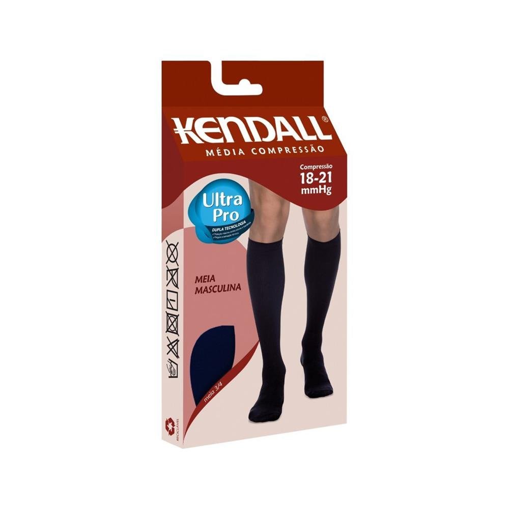 Meia Kendall 3/4 Masculina Média Compressão 1802 Marinho - G