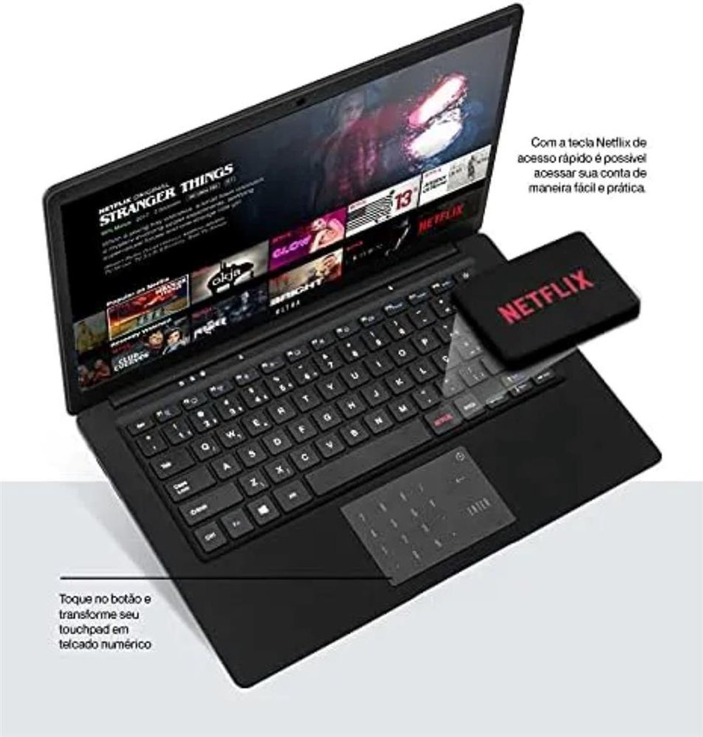 Notebook Ultra Multilaser 14 pol Pentium, 4GBRam, 120SSD, Windows 10