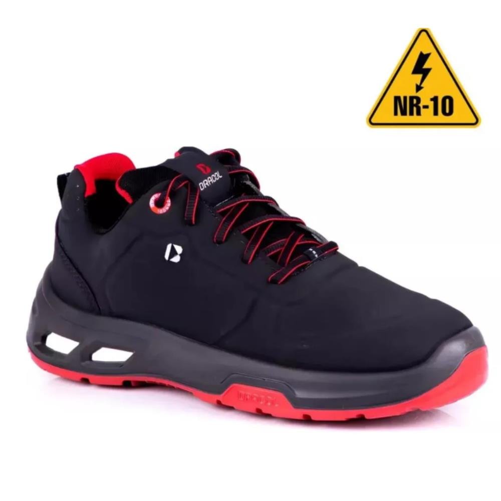 Tênis de Segurança em Microfibra Tridensidade Eletricista com Bico de PVC Detroit Bracol | CA 49086 - Tamanho 39