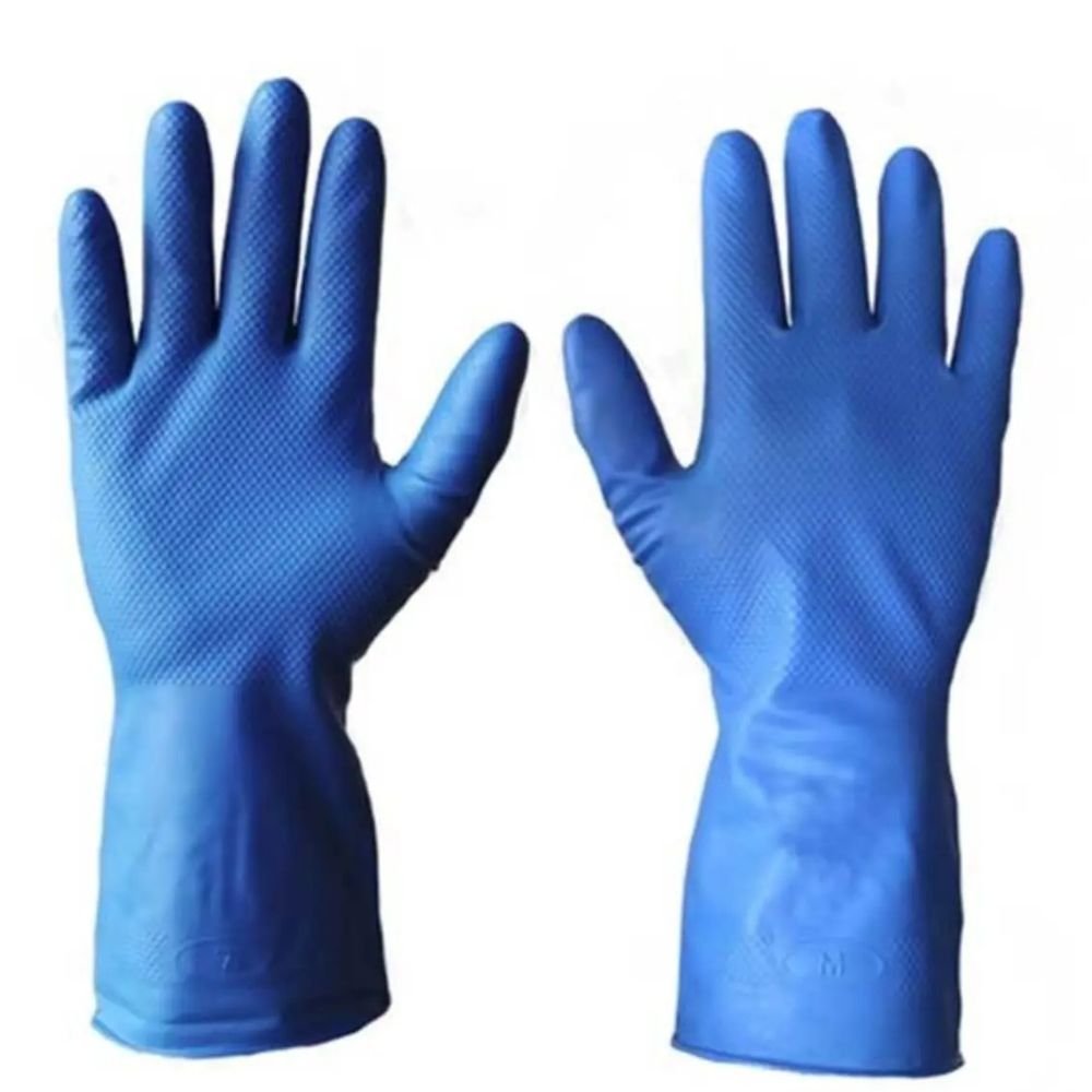 Luva Nitrilica sem forro Azul Clorinada Super Glove Maxx - Super Safety - Tamanho 10