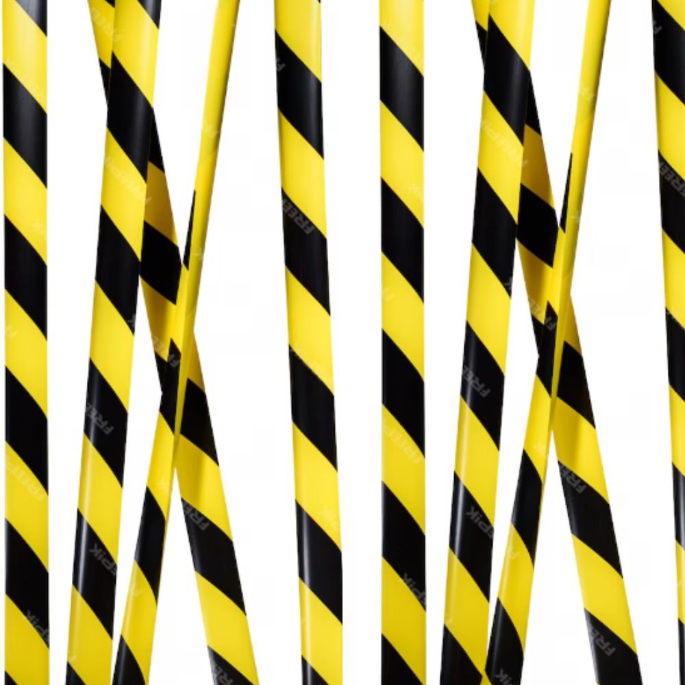 Fita Zebrada Amarelo/Preto 7Cmx200Mts 3.0 - 360