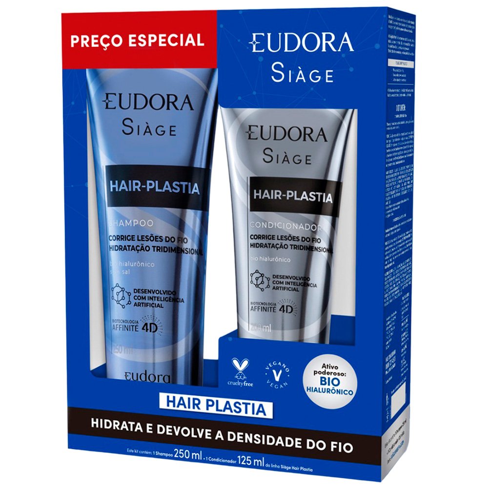 Shampoo 250ml E Condicionador 125ml Siage Hair-plastia