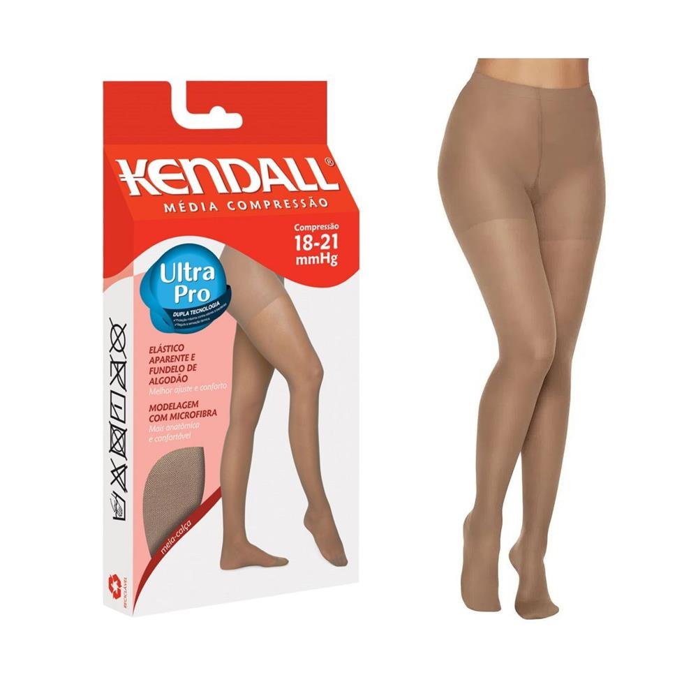 Meia Calça Kendall Média Compressão com ponteira 1631 Mel - P