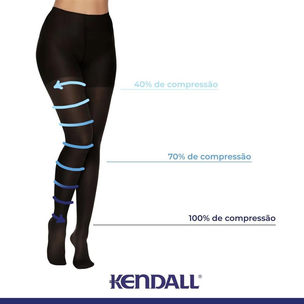 Meia Calça Kendall Média Compressão com ponteira 1631 Mel - P