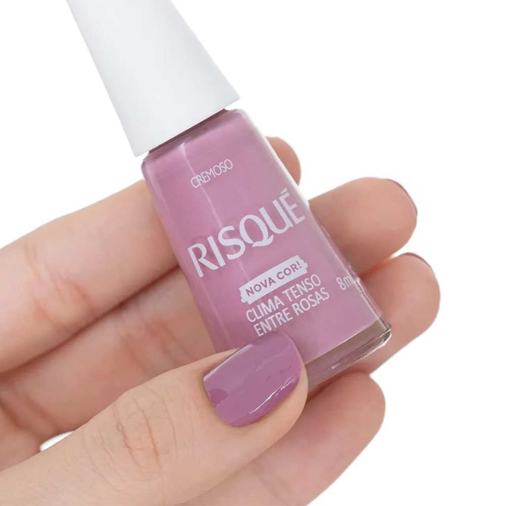 Esmalte Risqué Clima Tenso Entre Rosas Cremoso Avulso 8ml