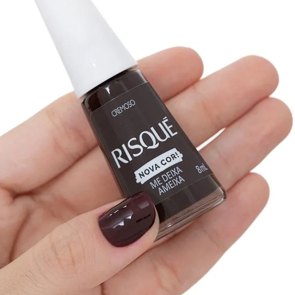 Esmalte Risqué Me Deixa Ameixa Cremoso Blister 8ml