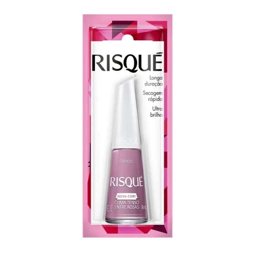 Esmalte Risqué Clima Tenso Entre Rosas Cremoso Blister 8ml