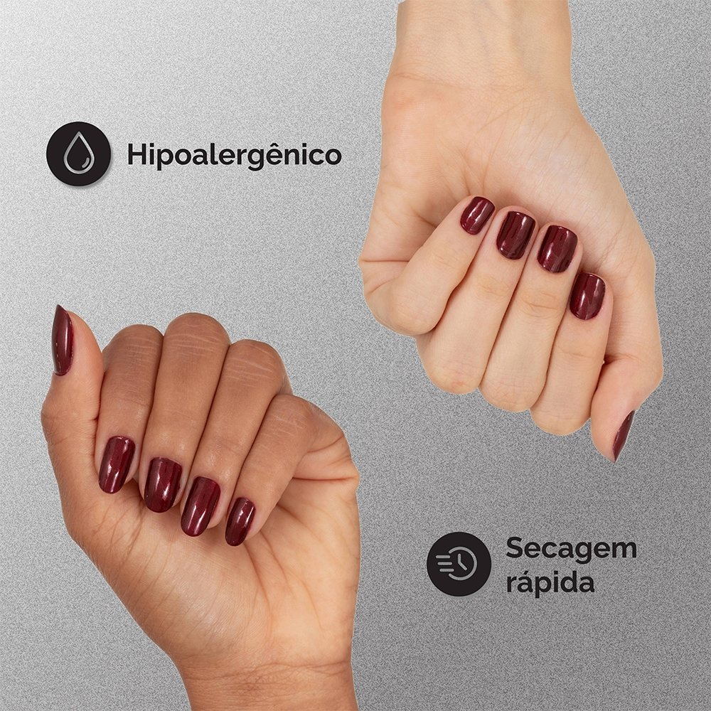 Esmalte Risqué Metalizado Diamond Gel Charlotte de Romã 9,5ml