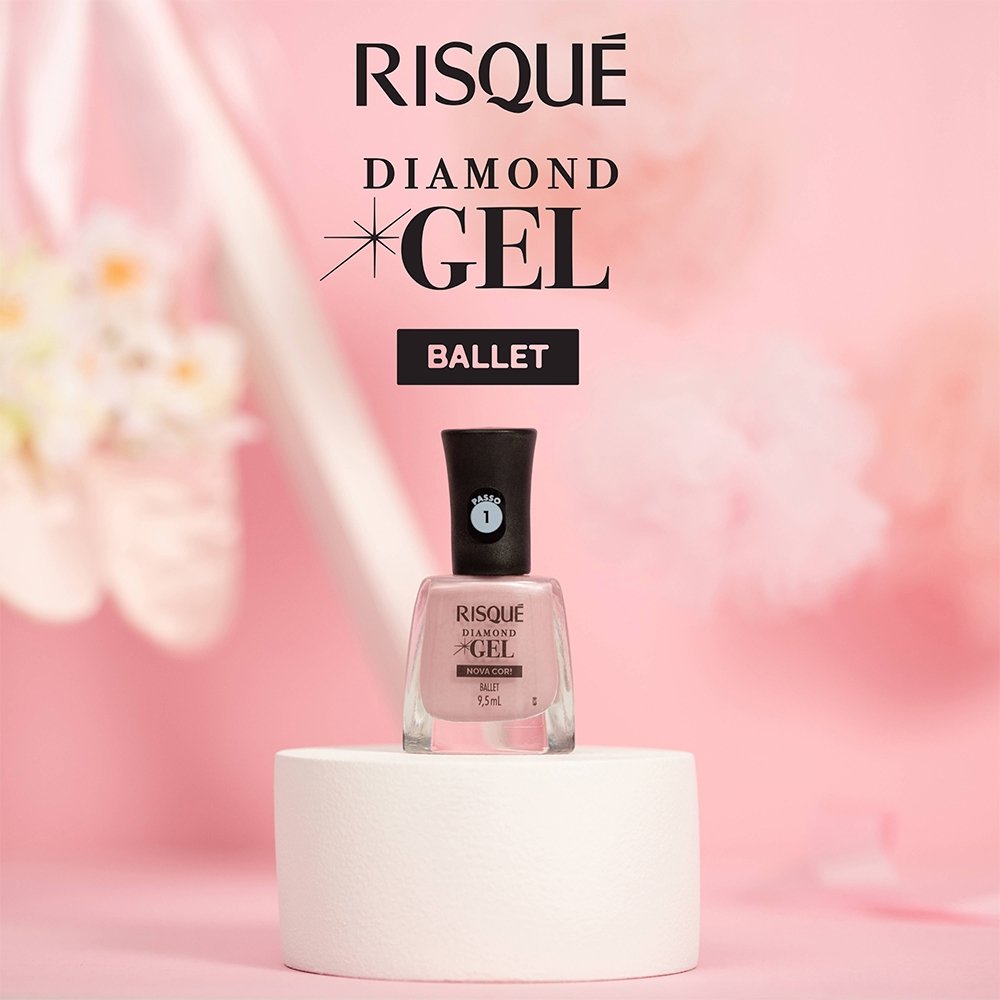 Esmalte Risqué Ballet Metalizado Diamond Gel Comerc. 9,5ml