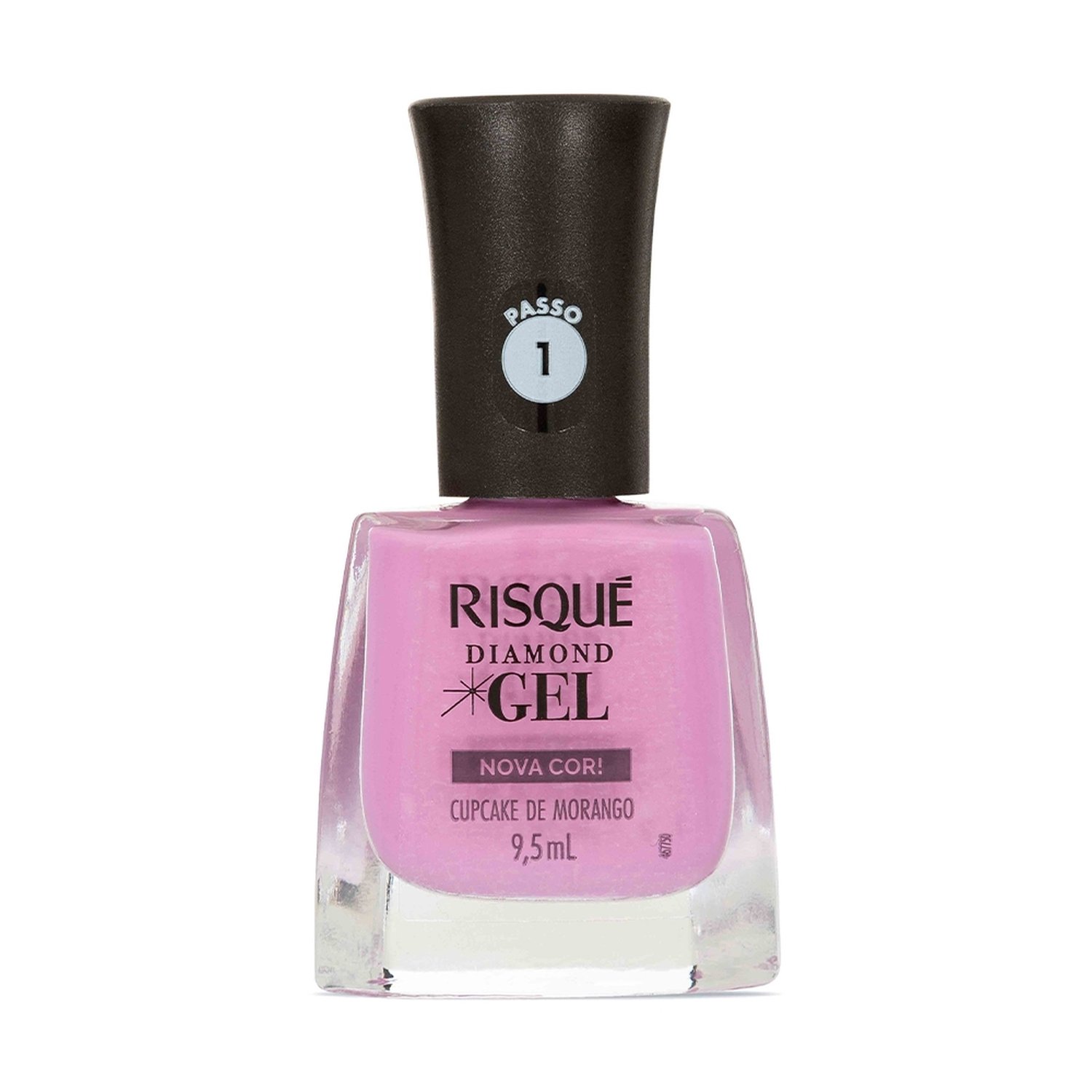 Esmalte Risqué Diamond Gel Cupcake de Morango Comercial 9,5ml