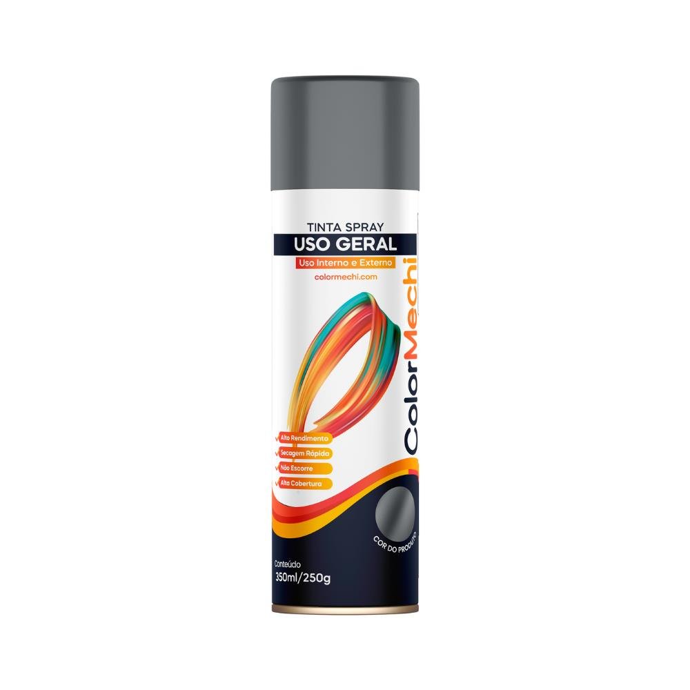 Tinta Spray 350Ml Uso Geral Alumínio Colormechi