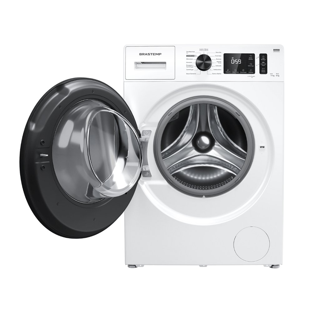 Lavadora e Secadora Brastemp 11Kg BNO11AB - 15 Ciclos, Branca, 110v