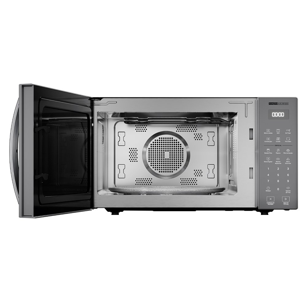 Micro-Ondas Brastemp BMC29AR 29 Litros - Tecnologia Air Fryer, Função Grill, Inox, 110V